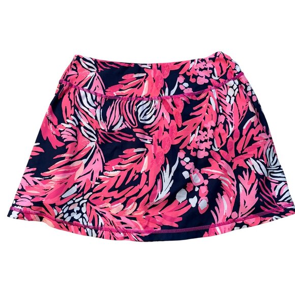 Lilly Pulitzer Luxletic XXS Skort Pink/Blue Tropical Print Polyester/Spandex - Picture 1 of 3